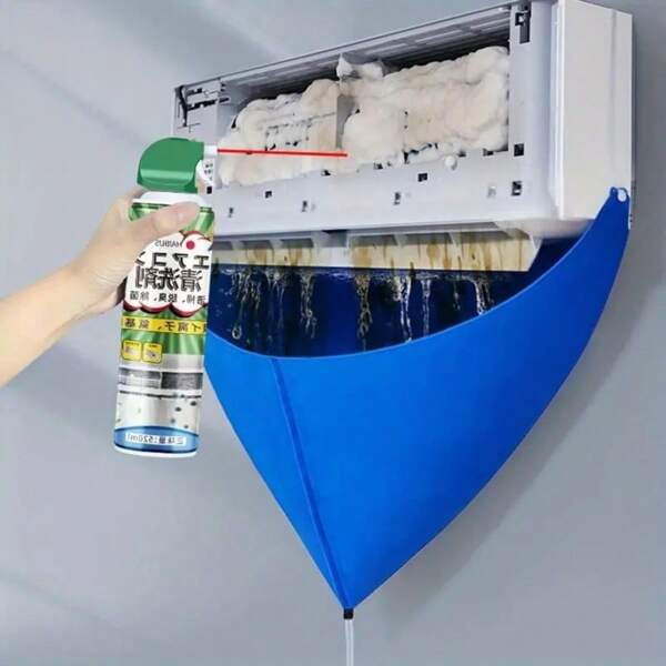 Set di 2m di tubo dell'acqua, borsa rimovibile per manutenzione del condizionatore d'aria, copertura rimovibile per la pulizia del condizionatore d'aria, borsa rimovibile per la pulizia dell'unità del condizionatore d'aria