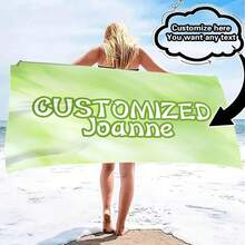 Personalized Beach Towel With Customized Text - Fashionable Design, Quick-Dry And Highly Absorbent, Perfect For Beach, Pool, Camping And Travel - Ideal Gift For Valentine's Day, Birthday, Father's Day And Mother's Day, Beach Essential | Personalized Gift | Fast Drying Fabric Bathroom Decor Summer Beach Essentials - Multicolor - View 43
