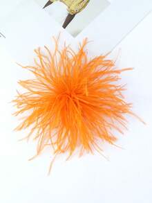 20cm Handmade Feather Flower Brooch, Colorful Accessory For Women's Hats, Clothing, Wedding, Party - Feather Flower - View 27