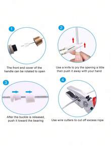 1pc Adjustable Anti Slip Handle With Gold Plated Jump Rope, Suitable For Fitness Exercise - Multicolor - View 8