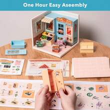 Robotime Rolife Miniature House With LED Lights - DIY Dollhouse Model Kit For Adults And Teens, Cute Mini House Kit, Creative Gift For Women - Daily VC Fruit Store - View 7