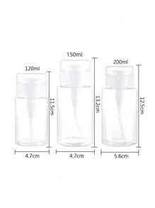 1 Stück transparente Plastik Make-up Entferner Flasche, Kosmetikflasche, Reiseaufbewahrungsflasche, Maniküreflasche, in Flaschen aufgeteilt. Schulanfang