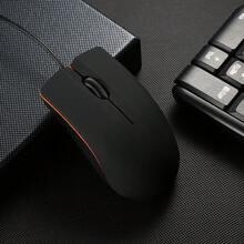 Ratón con cable M20 de 1200 DPI, ratón de oficina con textura mate antideslizante para negocios, oficina y hogar en laptop - Negro - Ver 8