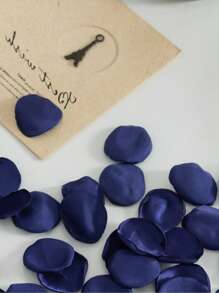 50Pcs Navy Silk Rose Petals, Artificial Flower Petals Scatter For Bridal Shower, Romantic Night, Wedding Party, Table Centerpieces And Reception Table Decorations, Valentine Day, Gift Gifts Birthday Graduation