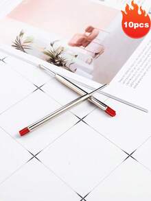 10 Multi-Purpose Ballpoint Pen Refills, Universal Refill Length 10cm, International Standard Refills For School, Office, Ballpoint Pen Refills For Click Pens, 1mm Medium Nib, Parker Refills Compatible - Multicolor - View 15