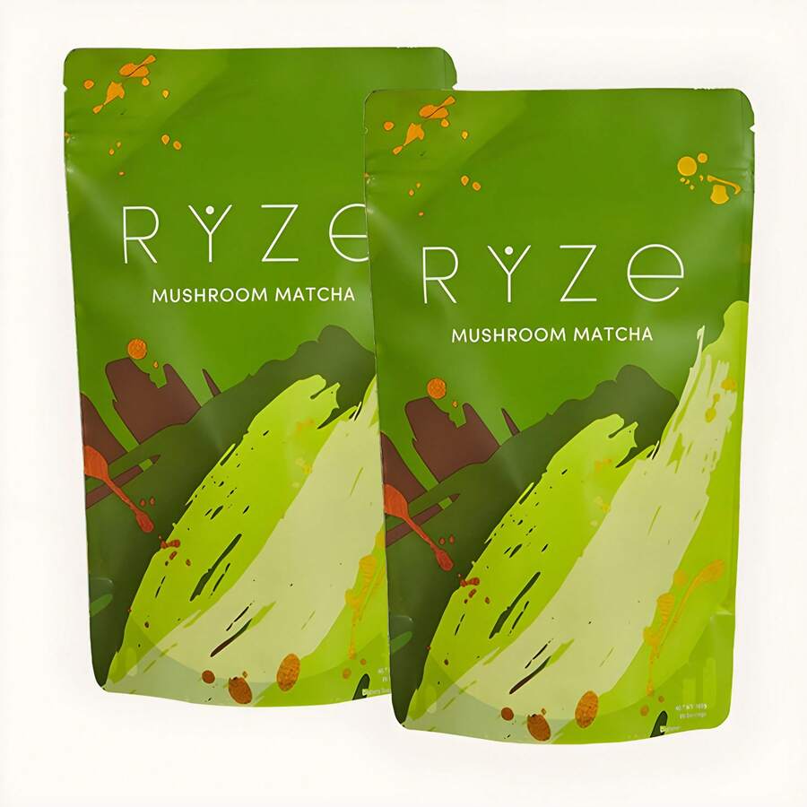 2 PCS Mushroom Matcha, USDA Organic With 6 Adaptogenic Mushrooms And Ceremonial-Grade Japanese Matcha , Energy, Focus, Digestion, Immunity With Cordyceps, Lion's Mane, Reishi, Turkey Tail, 30 Servings - 2 pcs - 查看 1