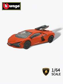 Burago Macchina da corsa sportiva in metallo pressofuso Bburago 1:64 Lamborghini Revurlto, incluso cappuccio antipolvere gratuito per il modellino di auto
