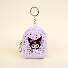 Sanrio Sanrio 1pc Girl Style Storage Bag, Cute Data Cable, Key, Change And Sanitary Pad Storage, Fashionable Storage Mini Keychain Small Bag