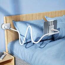 1 Stück flexibler, weicher Schlauchklemmen Handyhalter, multifunktionaler Handyständer kompatibel mit iPhone 8/7/6, verwendbar auf Bett oder Schreibtisch, kompatibel mit iPhone, Android Handy, Geschenk zu Geburtstag, Familie, Freunde, 360 Grad drehbar, Bett Faul Stand