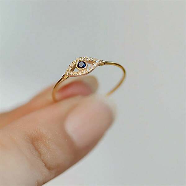 925 Sterling Silver Geometric Ring With Shiny Zirconia Stones, High Quality Jewelry Women's Ring