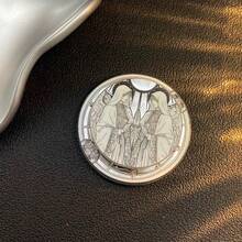 Creative Magnetic Phone Stand With Mirror, Magsafe Strong Attachment Magnetic Circle Air Cushion Back Sticker Compatible With IPhone, Android Phone, Gift For Birthday, Family, Friends Push-Pull Phone Grip, Phone Holder, Phone Accessories - Multicolor - View 12