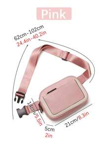 1pc PU Leather Leisure Lady Fanny Pack Adjustable Waist Bag For Casual, Work Or Travel Sport Activities
