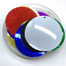 50 szt. 50 mm płaskie okrągłe cekiny z 1 otworem bocznym PVC płaskie okrągłe luźne cekiny paillettes szycie rękodzieło DIY ślubny wisiorek