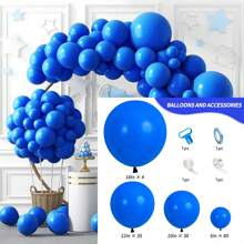 129 Stücke pastellblaue Ballons in verschiedenen Größen 18 12 10 5 Zoll für Girlanden und Bögen, hellblaue Ballons für Geburtstag, Baby-Dusche, Geschlechteroffenbarung, Ostern, Hochzeit, Party-Dekoration, Sommer-Geschenke, Stranddekor, Einschulung, Schul-Bedarf, Raumdekoration