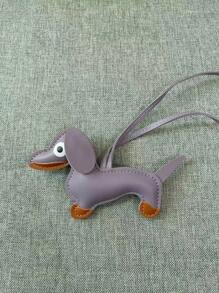 1pc Cute Dachshund Charm Pendant Accessory, Faux Leather Sausage Dog Bag Charm/Keychain, Korean INS Style Car Accessories School Cartoon