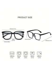 3pcs Glasses - Fashion Square Fake Eyeglasses, Anti Ray Computer Gaming Glasses, Blue Blockers Glasses For Women/Men