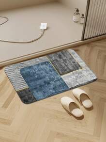 1 pieza [¡Nueva alfombra de diatomita!] "Limpieza lavable" ¡Alta tecnología! Los estampados permanecen brillantes después de 20 lavados a máquina o a mano. Antideslizante para el baño. Alfombra suave para el lado de la cama, felpudo de cocina, telón de fondo fotográfico para la sala de estudio. ¡Una sola alfombra cubre todos los escenarios del hogar!