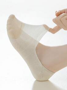 1/3/6 pares de calcetines invisibles de corte bajo para mujer con silicona antideslizante, malla, soporte del arco, para uso casual, deportivo y de verano