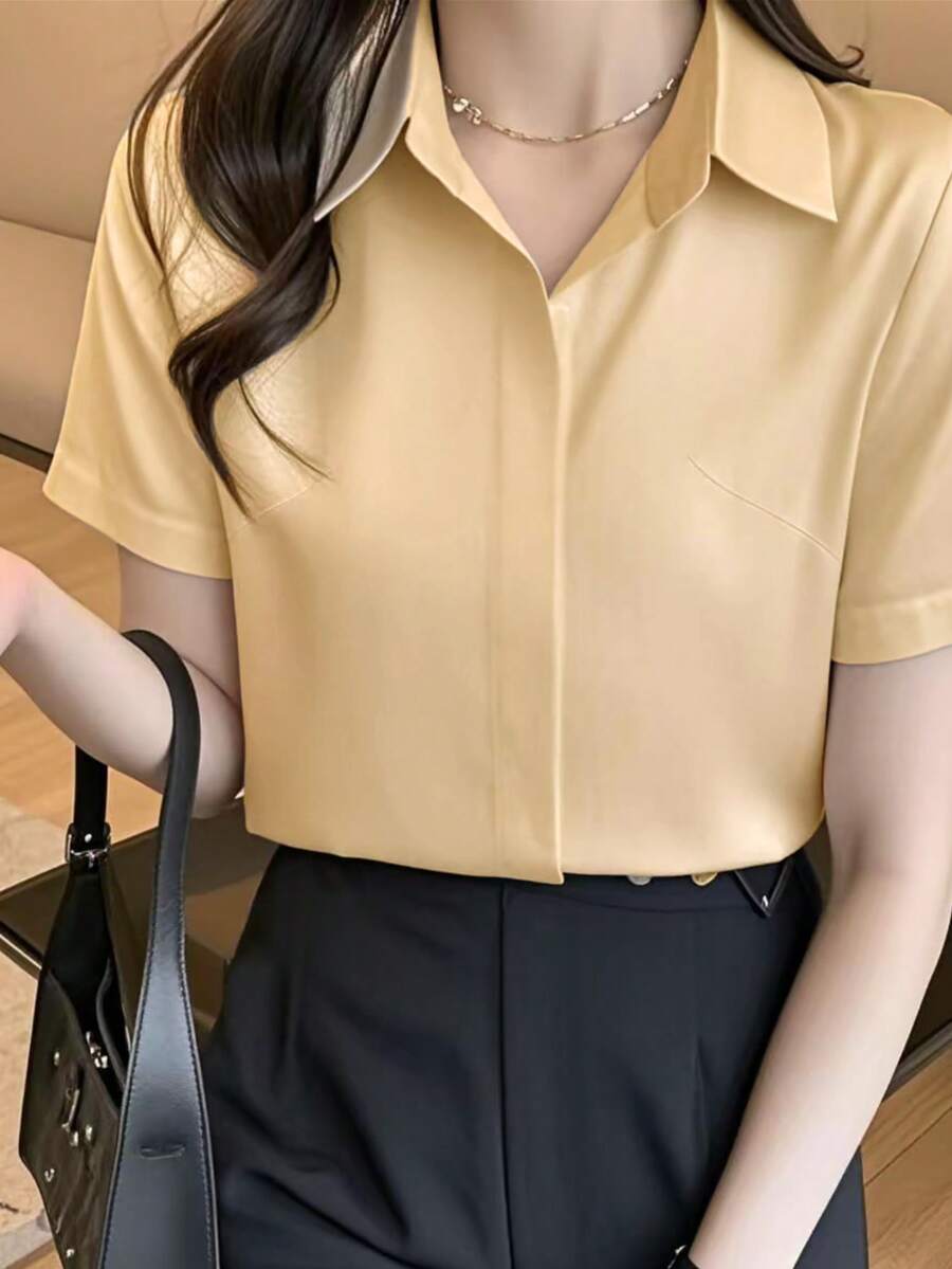 Camisa de mujer de estilo elegante y femenino para primavera y verano