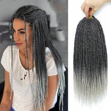 1/8 Packs Senegalese Twist Crochet Hair 14/18 Inch Crochet Hair, Small Twist Crochet Braids Hair Hot Water Setting, Pre-Looped Crochet Braiding Hair
