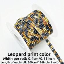 5m Self-Adhesive Rhinestone Tassel Trim - 2 Rows, Solid Color, Suitable For Car Decor, Parties, Birthdays, Weddings, Clothing, Shoes, Hats, Crafts - Thematic Stickers, Best For Christmas