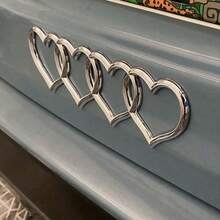 1pc Heart Car Logo Trunk Badge Sticker - 3D Love Car Logo Sticker, Durable ABS Plastic, Easy To Install - Vehicle Personalized Accessories, Auto Accessories - one-size - View 9