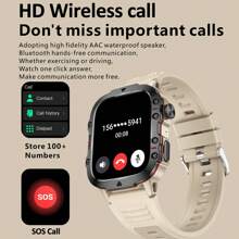 GUHUAVMI 1PC GUHUAVMI 2024 New Outdoor Durable Black Smart Watch Men's 3ATM Waterproof Sports Fitness Ai Voice Wireless Call Smart Watch Suitable For Android IOS