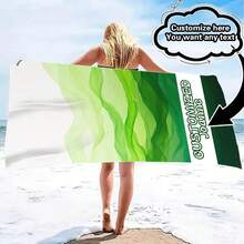 Personalized Beach Towel With Customized Text - Fashionable Design, Quick-Dry And Highly Absorbent, Perfect For Beach, Pool, Camping And Travel - Ideal Gift For Valentine's Day, Birthday, Father's Day And Mother's Day, Beach Essential | Personalized Gift | Fast Drying Fabric Bathroom Decor Summer Beach Essentials - Multicolor - View 71