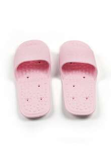 1 Pair Foldable Slippers, Portable Travel Bathroom Non-Slip Unisex Hotel & Home Shower Slippers - Pink - View 3