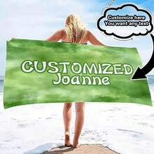 Personalized Beach Towel With Customized Text - Fashionable Design, Quick-Dry And Highly Absorbent, Perfect For Beach, Pool, Camping And Travel - Ideal Gift For Valentine's Day, Birthday, Father's Day And Mother's Day, Beach Essential | Personalized Gift | Fast Drying Fabric Bathroom Decor Summer Beach Essentials - Multicolor - View 58