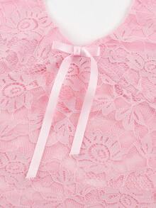 Deep V-Neck Lace Trim Backless Crisscross Strap Camisole, Figure Flattering