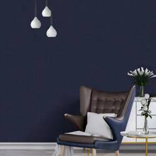 1 Roll Of Dark Blue Frosted Matte Contact Paper Self-Adhesive Removable PVC Wallpaper Suitable For Living Room Decoration, Bedroom Decoration, Cabinet Decoration, Home Decoration Vinyl Film Wall Decor Bathroom Bathroom Decor Wall Paper Wallpapers Kitchen