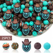 25/40/60pcs Royal Highland Cow Silicone Bead Kit, Suitable For DIY Crafts, Bracelets, Keychains And Jewelry Making - Silicone Material, Assorted Shapes And Sizes, Fashionable Animal Designs, Versatile Craft Kit - Retro Bull Head Set - View 16