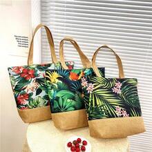 New Women Handbag Floral Printed Beach Shopping Large Capacity Tote Bag Fashion Casua High Capacity Travel Ladies Shoulder Bag - 6 - 查看 3