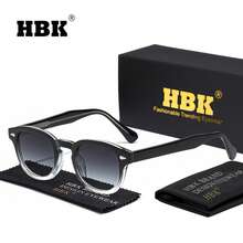 Gafas con montura clásica HBK, estilo de moda casual, retro ovalado, color único, decoración diaria y de ocio para primavera y verano, con empaquetado completo para playa, vacaciones, exterior y viajes - K39768 - Ver 4