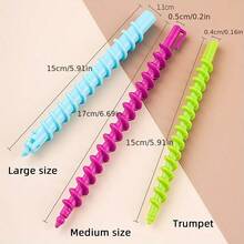 20pcs Hair Curler Set Spiral Hair Perm Rods DIY Plastic Long Barber Hairdressing Styling Curling Perm Rods - Multicolor - View 8