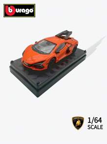 Burago Macchina da corsa sportiva in metallo pressofuso Bburago 1:64 Lamborghini Revurlto, incluso cappuccio antipolvere gratuito per il modellino di auto