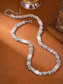 1 Piece Vintage Chunky Chain Necklace For Men,Iron Metallic Heavy Sense Choker,Gift For Fashion Summer Beach Vacation,Father's Day,Daily,Birthday, Party,Christmas, New Year, Valentine's Day,No Gift Box - FY-0418 - View 17