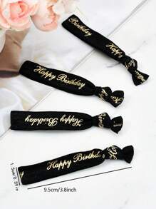 10pcs Ombre Color Birthday Party Wristbands, Elastic Bracelets,Christmas
