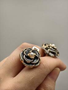 1對山茶花扣腰帶扣，窗簾扣，浴簾扣，無需縫製多功能可拆卸扣，適用於窗簾、披風、襯衫、牛仔褲，彈性調節扣，多功能扣