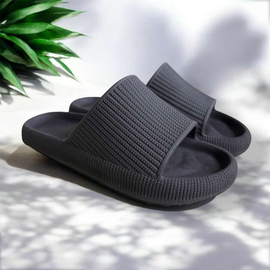 Cloud Slide Slippers Soft Comfortable Mega Promotion Official Casual Outdoor Home Beach - 黑色 - 查看 1
