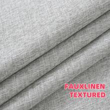 2 Pieces 100% Blackout Thickened Bedroom Curtains, Silver Grommet Linen Textured Curtains With Thermal Insulation White Lining Full Blackout Noise Reduction Curtains For Living Room Apartment Dorm Farmhouse White Beige Light Gray Dark Gray Taupe