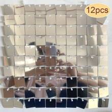 20PCS Shimmer Wall Backdrop Square Sequin Wall Panels Shimmer Backdrop Wall Decor , Birthday, Anniversary, Engagement And Bachelorette Decoration Party