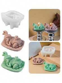 1 件婴儿硅胶模具，适用于 DIY 环氧树脂铸造礼品/肥皂蜡烛制作 - 白色 - 查看 4