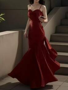 Vestido de festa feminino elegante, casual, sem mangas, vintage, para festa de aniversário, baile de formatura, primavera e verão