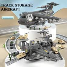 Children's Educational Toys Can Store Military Transport Tanks And Aircraft Model Toys Boys Fighter Planes Simulate Military Base Scenes Parent-Child Interactive Toys Intelligence Development