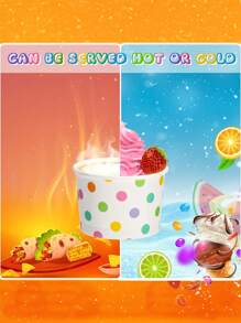 10/24/50PCS Ice Cream Party Bowl, Disposable Dessert Cup, Dessert Bowl, Sandwich Snacks, Yog Soup, Birthday Ice Cream Party Supplies Containers Suitable For Mother's Day Birthday Parties, Picnics, Party Supplies