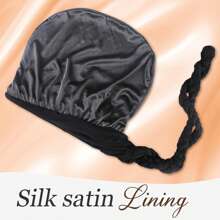 Unisex Solid Color Double-Layered Turban With Braided Design - Versatile Fashion Headwear For Casual Comfort, Soft & Breathable Daily Wear Accessory