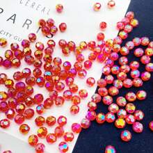 200 peças de contas transparentes de canto AB coloridas de 6 mm com furo reto em acrílico, acessórios de contas para DIY de colar, pulseira, brincos, joias e suprimentos de artesanato de contas