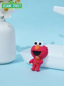 Sesame Street 1 Pieza de Imanes oficialmente licenciados de Elmo con David para refrigerador, pegatinas de frigorífico, imanes de frigorífico, pegatinas de imanes de dibujos animados para frigoríficos, lindos para tableros de imanes, decoración del hogar y oficina. - Rojo - Ver 5